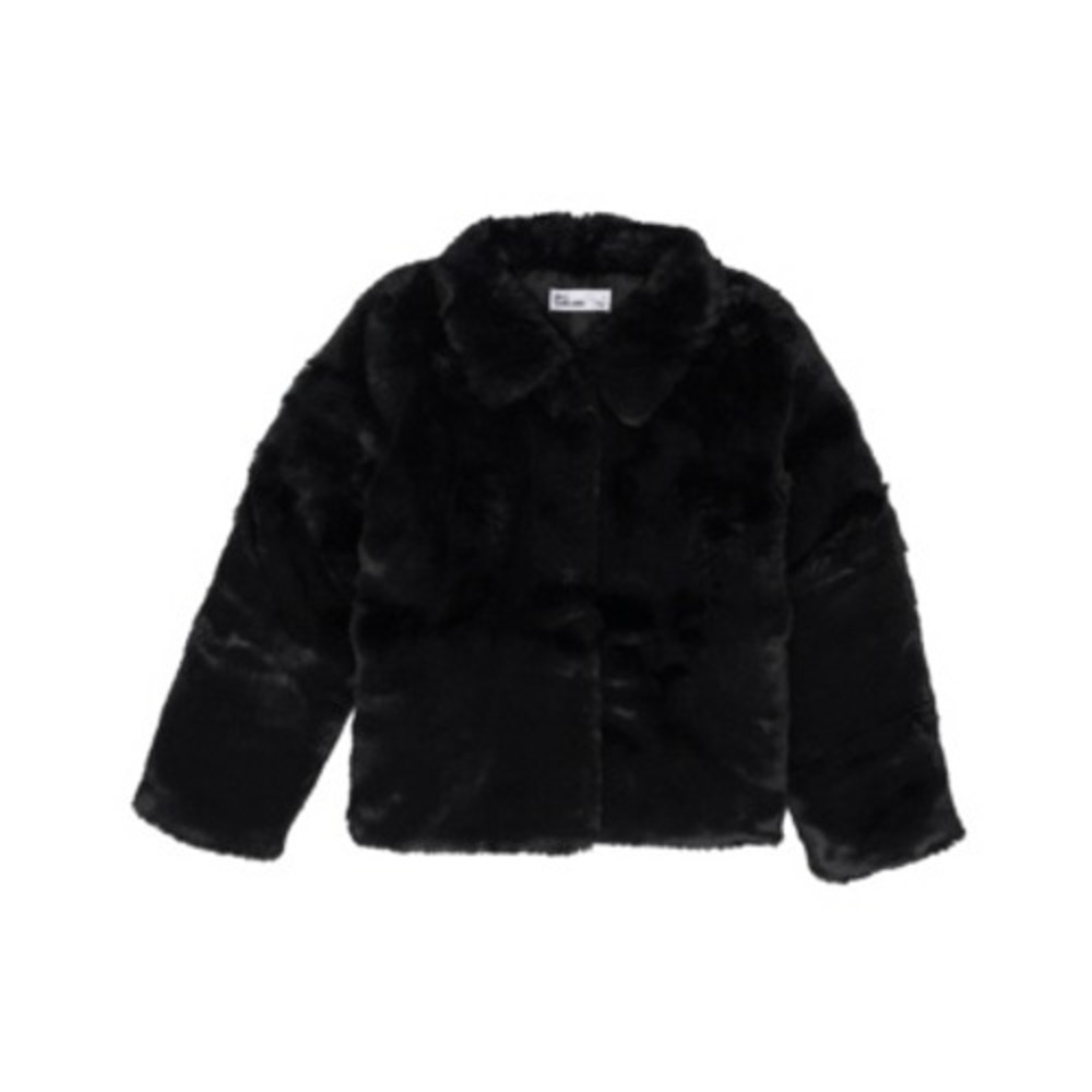 Epic Threads Little Girls Faux Fur‎ Jacket - Deep Black Size 5
